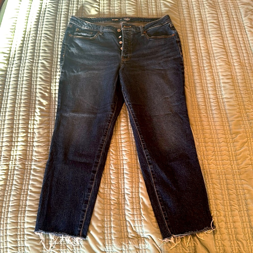 Old Navy High Rise OG Button Fly Straight Size 16